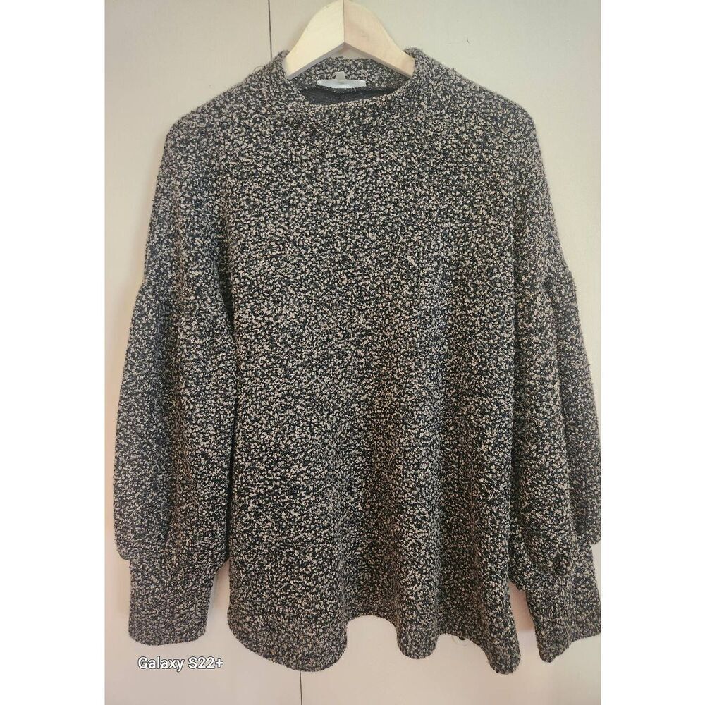 S11 Andree by Unit Black & White Bouclé Textured Sweater
